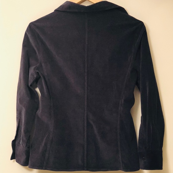 Armani Collezioni Grey Velvet Blazer - Picture 2 of 7